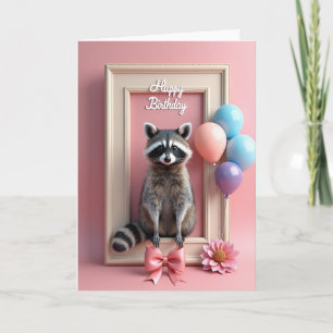 Cartão de Aniversário Fofo de Pelúcia