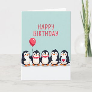 Cartão de Aniversário Fofo do Ártico