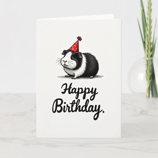 Cartão de Aniversário Fofo e Alegre (Frente)
