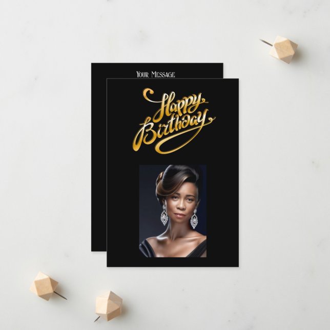 Cartão de Aniversário Fotográfico (Frente/Verso In Situ)