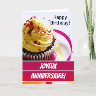 Cartão de aniversário francês   Joyeux aniversaire