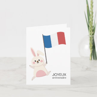 Cartão de Aniversário Francês - Joyeux aniversaire