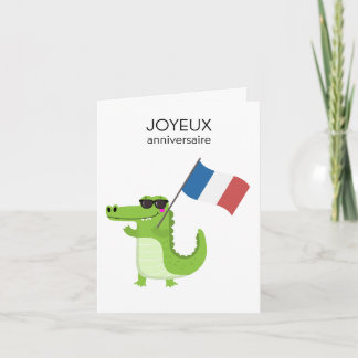 Cartão de Aniversário Francês - Joyeux aniversaire