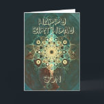 Cartão de aniversário franco-grunge para Son<br><div class="desc">Um cartão de efeito angustiado com uma sensação de humor.</div>