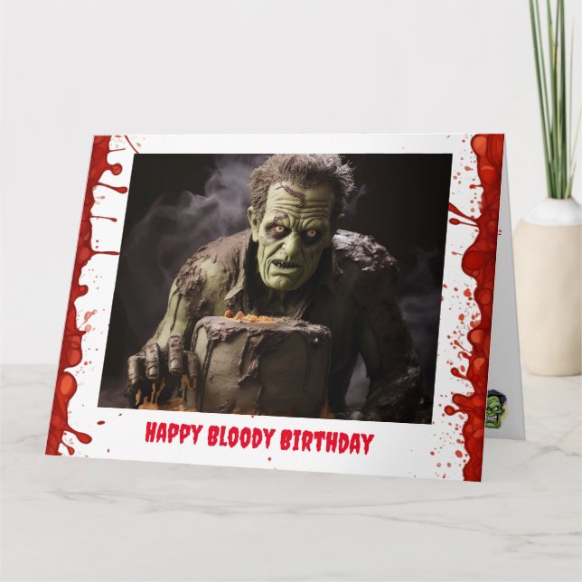 Cartão de Aniversário Frankenstein (Frente)
