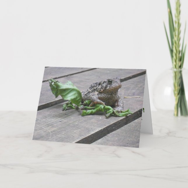 Cartão de Aniversário "French Lake Toad" (Frente)