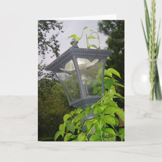 Cartão de aniversário "Frontyard Streetlight" (Frente)