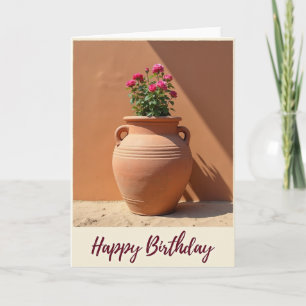 Cartão de Aniversário Fuchsia Ensolarado