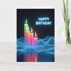 Cartão de Aniversário Futurista