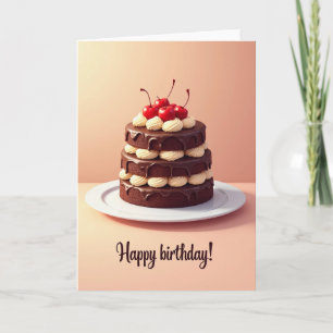 Cartão de Aniversário Ganache Doce