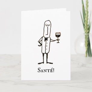 Cartão de Aniversário Garçom de Desenho Animado Jo