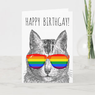 Cartão de Aniversário Gay