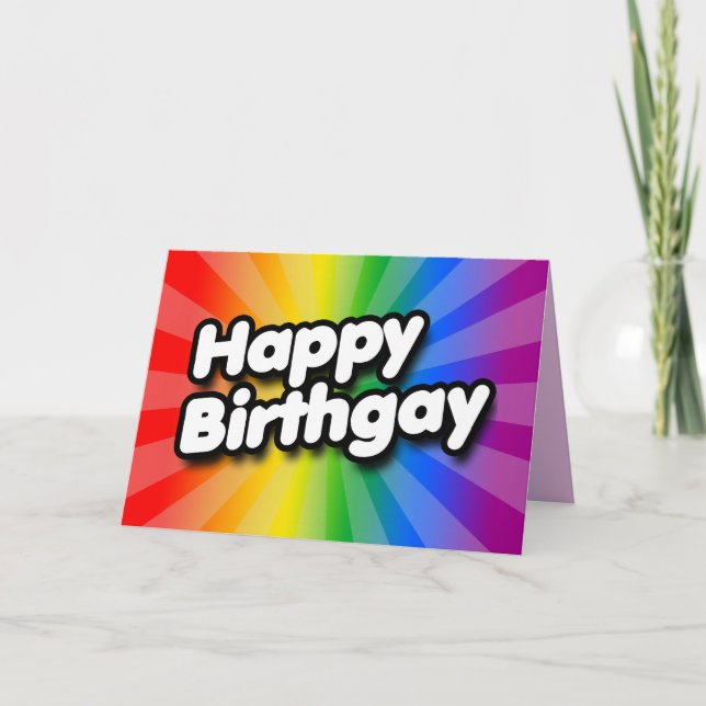 Cartão de Aniversário Gay (Frente)