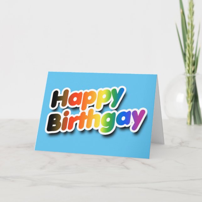 Cartão de Aniversário Gay (Frente)