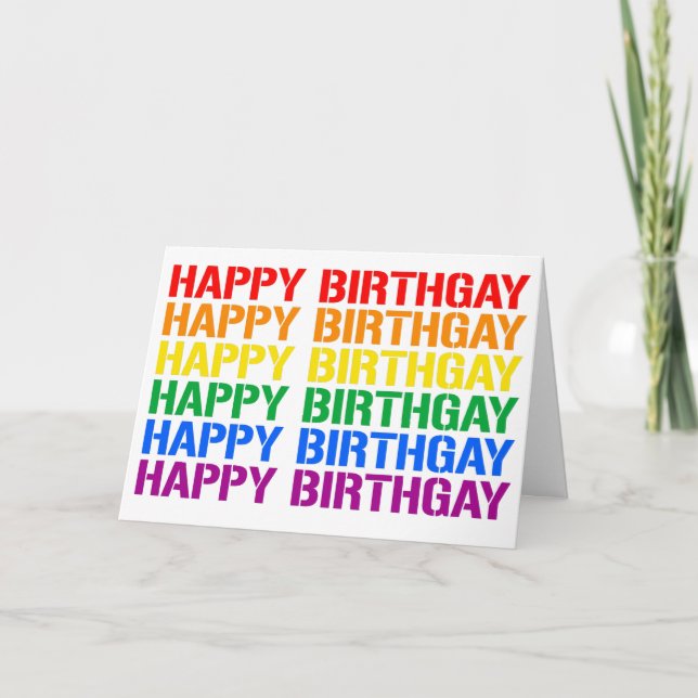 Cartão de Aniversário Gay (Frente)