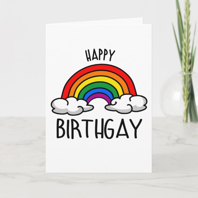 Cartão de Aniversário Gay (Frente)