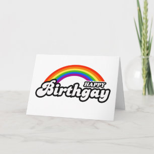 Cartão de Aniversário Gay Feliz