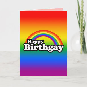 Cartão de Aniversário Gay Feliz