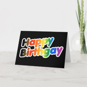Cartão de Aniversário Gay Feliz