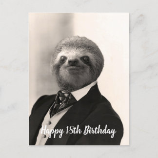 Cartão de Aniversário Gentleman Sloth