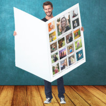 Cartão de Aniversário Gigante de Colagem de Imagen