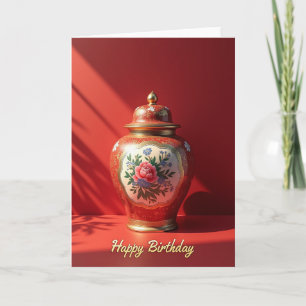 Cartão de Aniversário Gilded Bloom