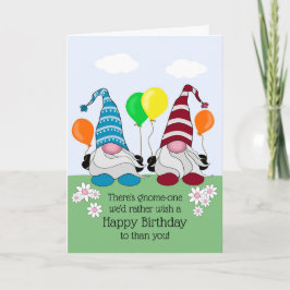 Cartão de Aniversário Gnome Funny