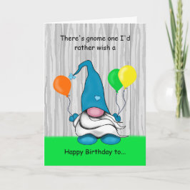 Cartão de Aniversário Gnomo