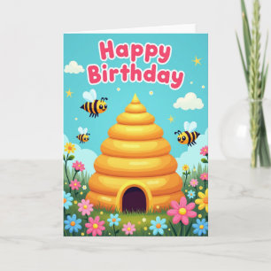 Cartão de Aniversário Golden Home