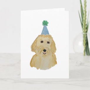 Cartão de Aniversário Goldendoodle