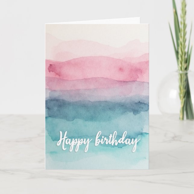 Cartão de Aniversário Gradiente (Frente)