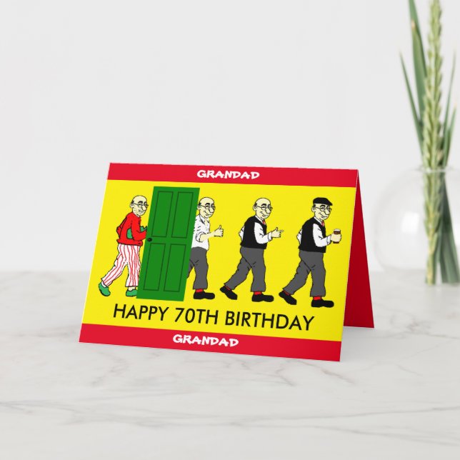 cartão de aniversário GRANDAD 70 (Frente)
