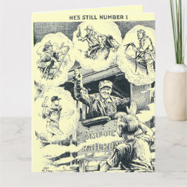 Cartão de Aniversário Grande do Engenheiro de trem