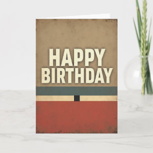 Cartão de Aniversário Grunge Envelhecido