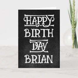 Cartão de Aniversário Grunge Personalizado