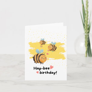 Cartão de Aniversário Hap-Bee Puns