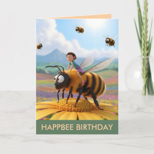 Cartão de aniversário Happbee personalizável