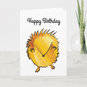 Cartão de aniversário Hedgehog