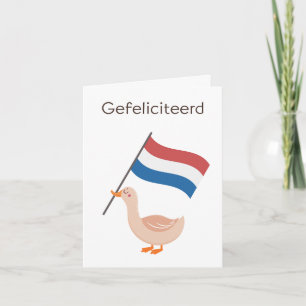 Cartão de Aniversário Holandês - Gefeliciteerd