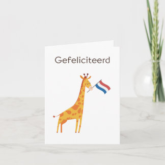 Cartão de Aniversário Holandês - Gefeliciteerd