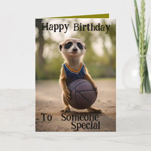 Cartão de aniversário "Hoop Star Baby Meerkat"