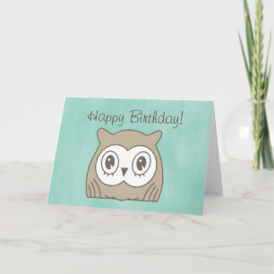 Cartão de Aniversário Hoot OWL