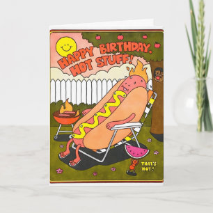 Cartão de Aniversário Hot Stuff com Letterpress