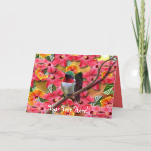 Cartão de Aniversário Hummingbird Haven