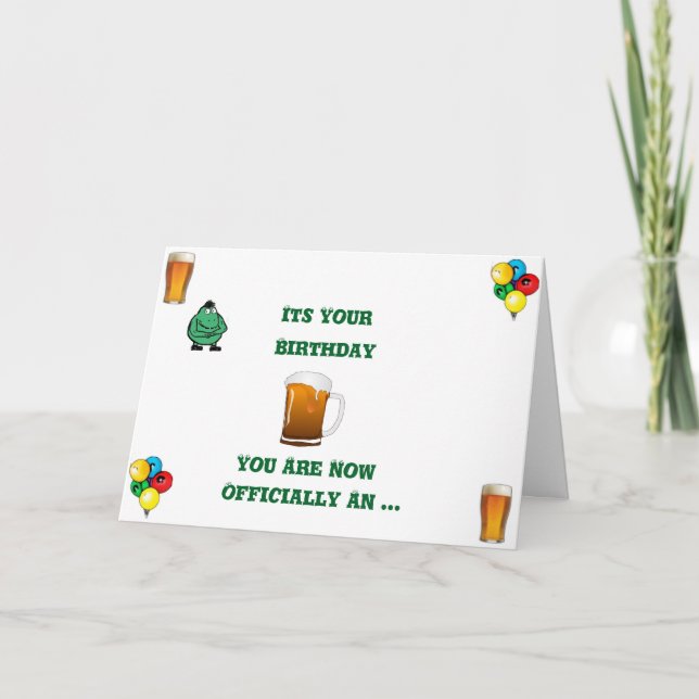 Cartão de Aniversário Humorístico de 'Old Fart' (Frente)