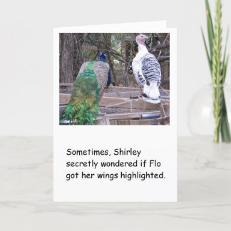 Cartão de aniversário humorístico de Peacock para
