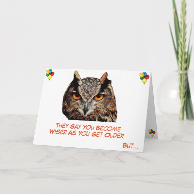 Cartão de Aniversário Humorístico "Mais Velho Mas  (Frente)