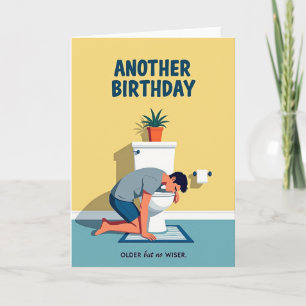 Cartão de aniversário humorístico para ressaca