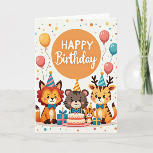 Cartão de Aniversário Ilustrado