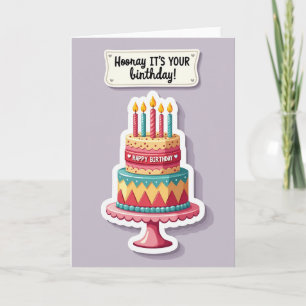 Cartão de Aniversário Ilustrado